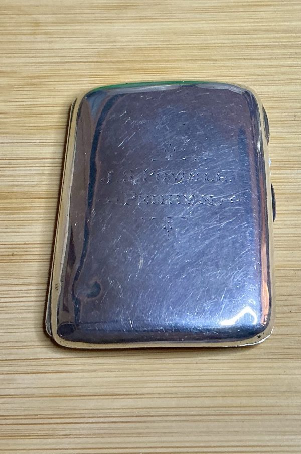 Vintage sterling silver cigarette case early 1900s - Image 8