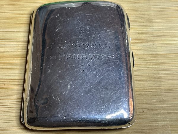 Vintage sterling silver cigarette case early 1900s - Image 7
