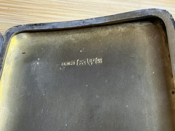 Vintage sterling silver cigarette case early 1900s - Image 3