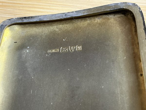 Vintage sterling silver cigarette case early 1900s - Image 2