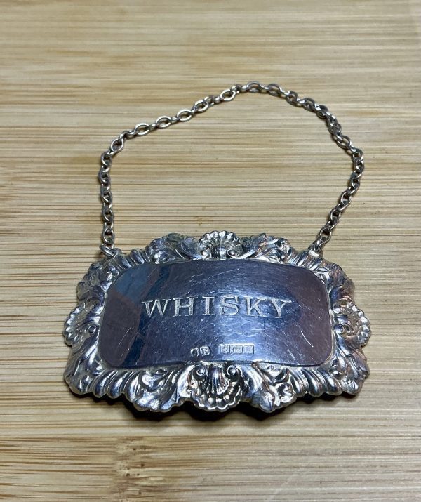 Sterling silver whiskey decanter label - Image 2