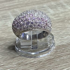Chunky silver dome ring