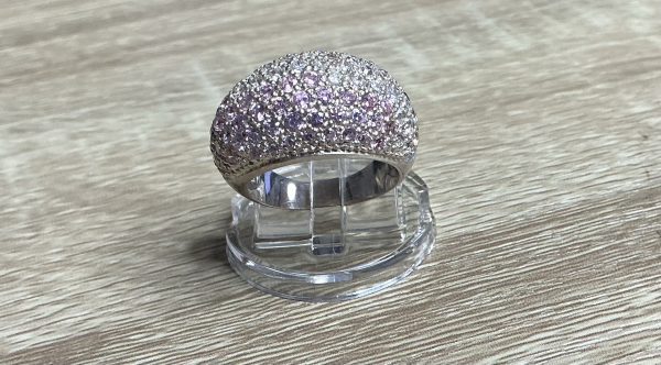 Chunky silver dome ring