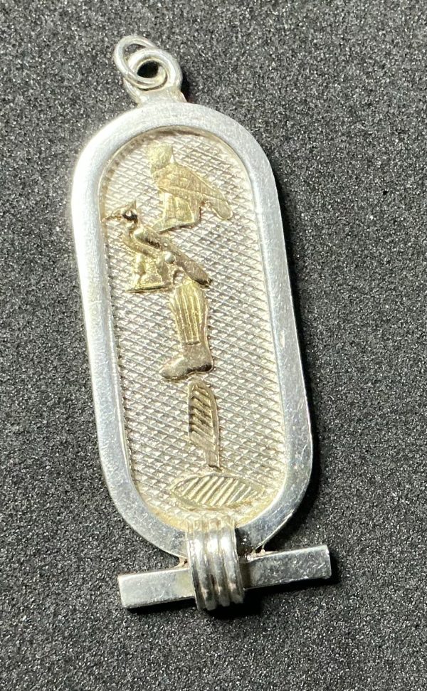 Silver and gold hieroglyph pendant - Image 3