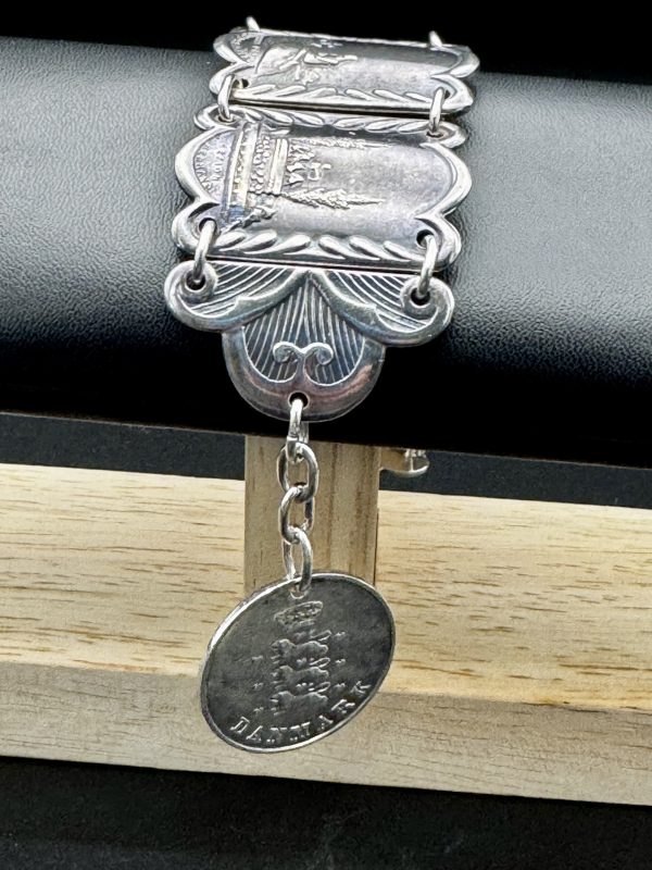 7” sterling silver Denmark vintage bracelet - Image 2