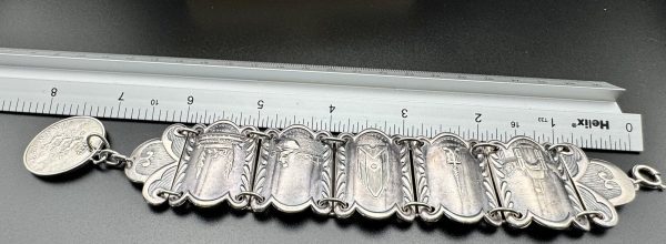 7” sterling silver Denmark vintage bracelet - Image 5