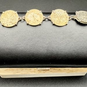 1960 vintage British six pence coin bracelet