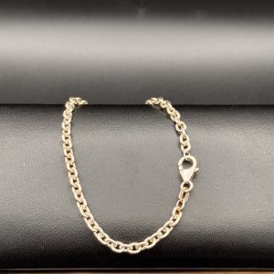 7” Small sterling silver chain bracelet