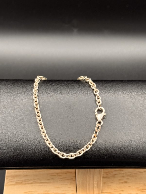 7” Small sterling silver chain bracelet