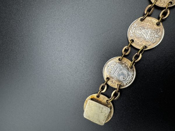 7” Vintage three penny coin bracelet - Image 6