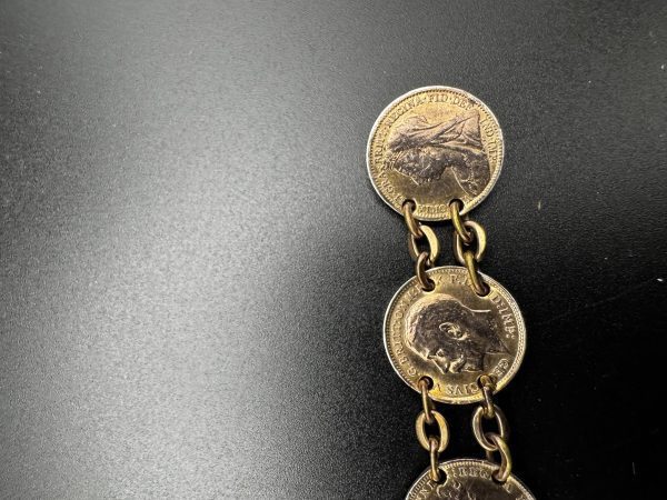7” Vintage three penny coin bracelet - Image 5