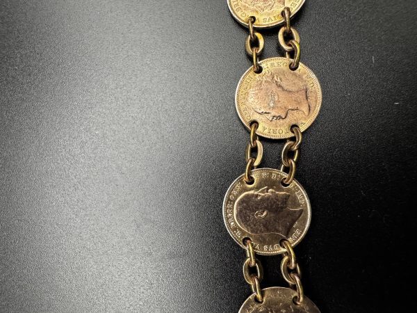 7” Vintage three penny coin bracelet - Image 4