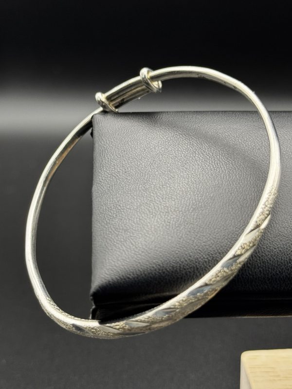 Solid 999 silver expandable bangle - Image 5