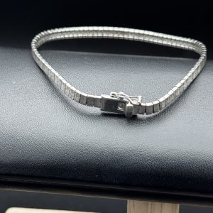 7” Sterling silver flat link ladies bracelet