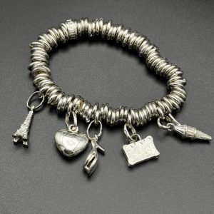 Links of London fine charm bracelet with six charms sterling silver