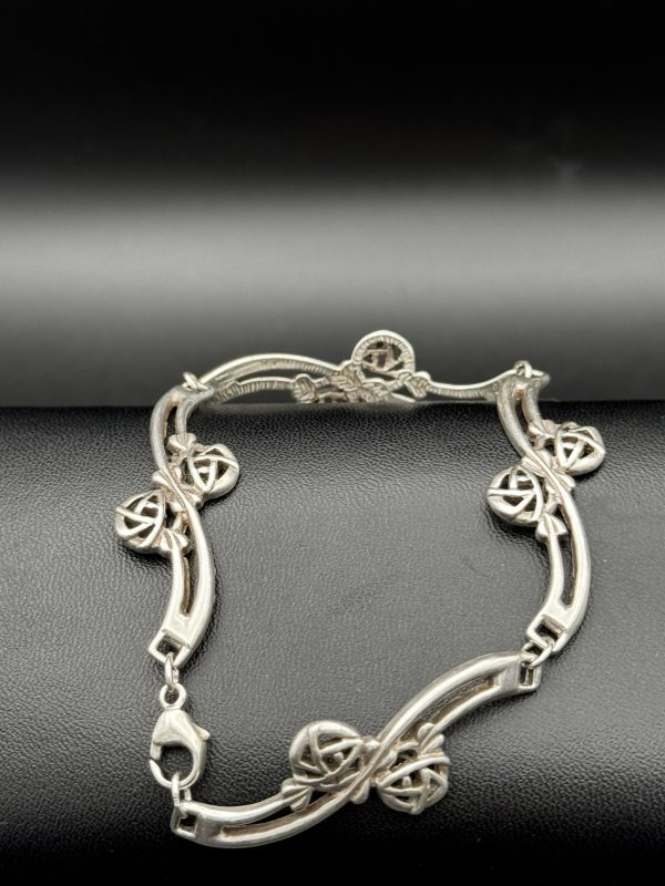 Sterling silver panel bracelet - Glasgow Rose - Image 3