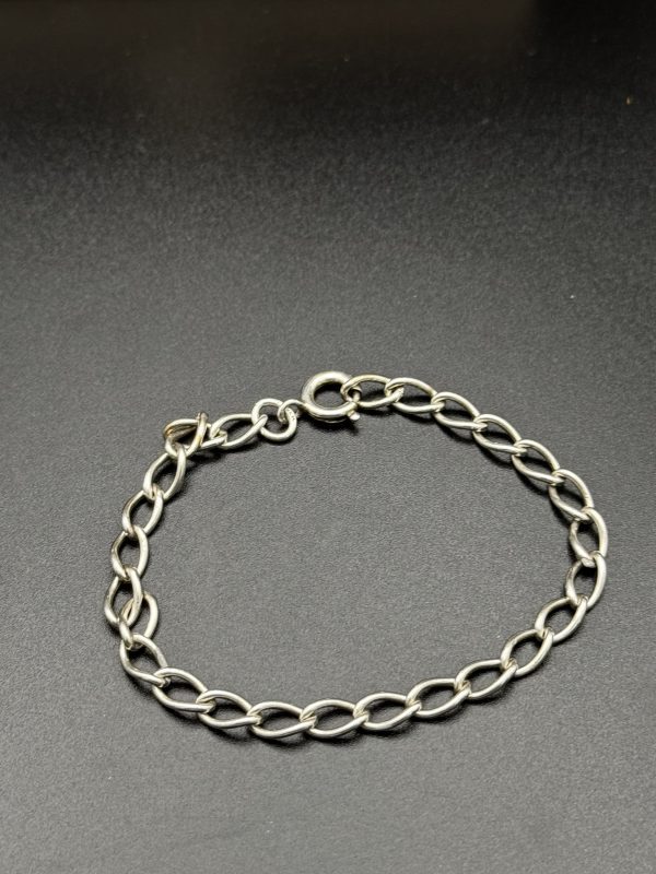 7” Sterling silver chain bracelet - Image 2