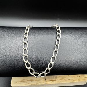 7” Sterling silver chain bracelet