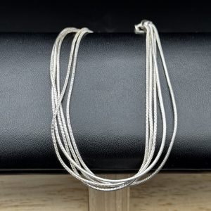 8” Sterling silver multistrand snake bracelet