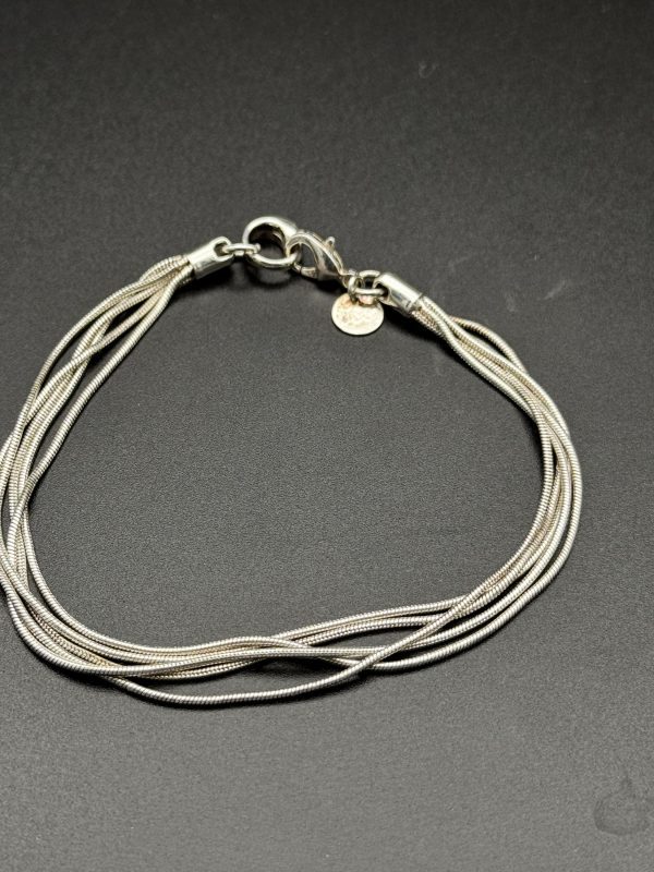 8” Sterling silver multistrand snake bracelet - Image 2