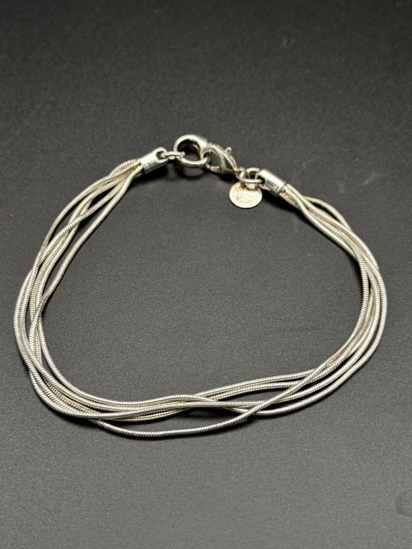 8” Sterling silver multistrand snake bracelet - Image 4