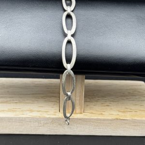 6” Sterling silver oval link bracelet
