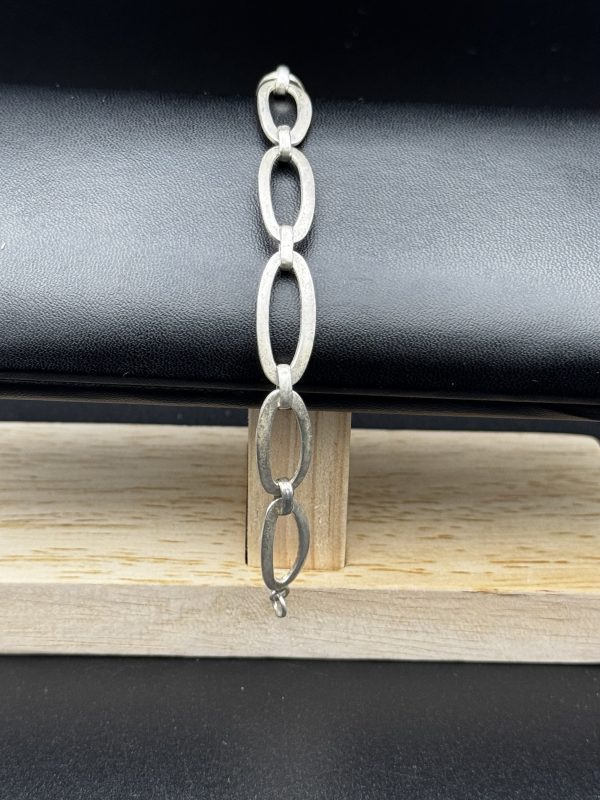 6” Sterling silver oval link bracelet