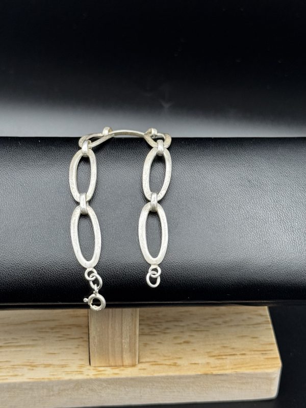 6” Sterling silver oval link bracelet - Image 2