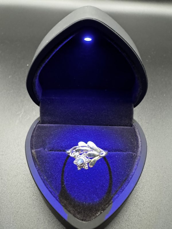 Sterling Silver Avalon Shell Leaf & Flower Ring – Size Q – 2.3g - Image 3