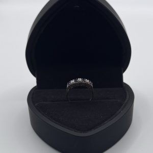 9 carat gold amethyst and diamond set ring