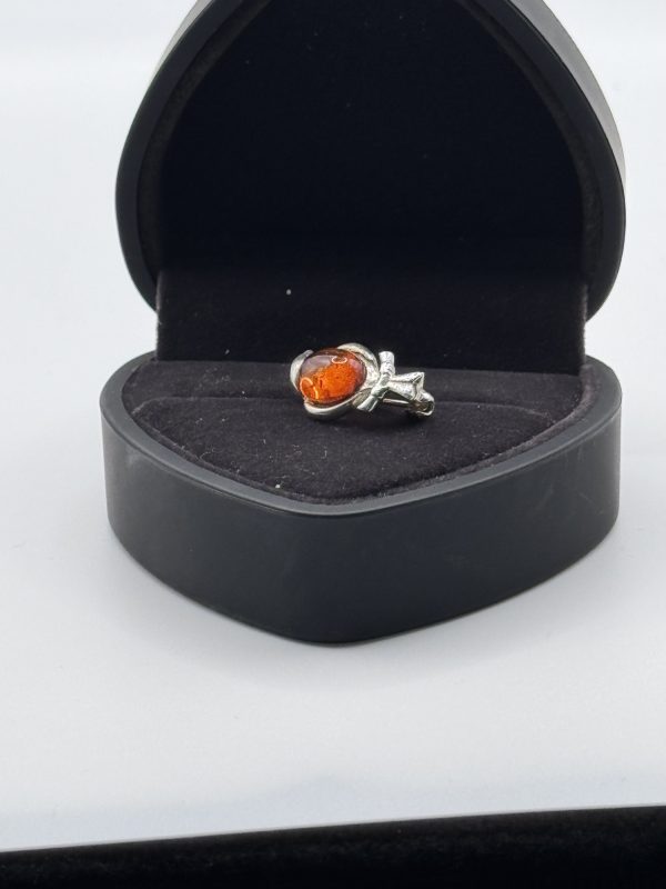Vintage silver and Amber brooch - Image 4