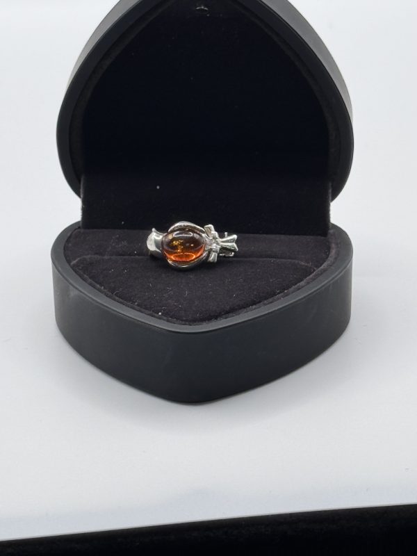Vintage silver and Amber brooch - Image 2