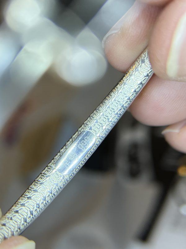 Solid 999 silver expandable bangle - Image 3