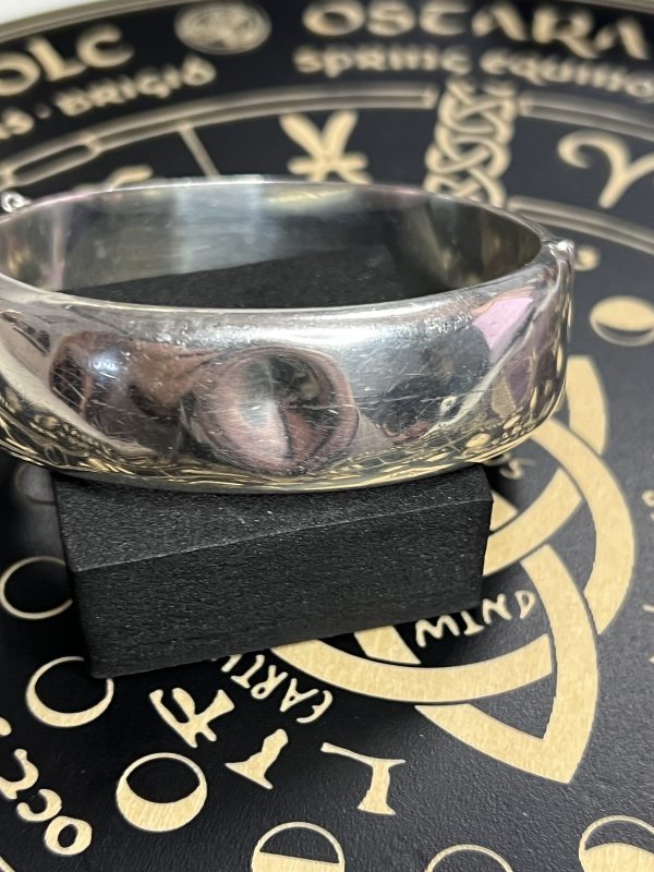 Vintage 1969 Sterling Silver Engraved Bangle – RPH Jewellery, Birmingham – 28.4g - Image 5