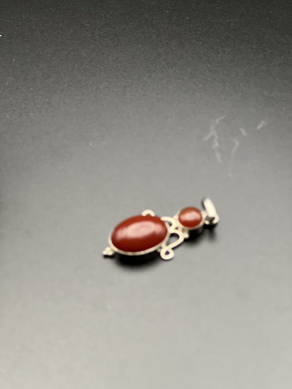 Vintage sterling silver Amber pendant - Image 3