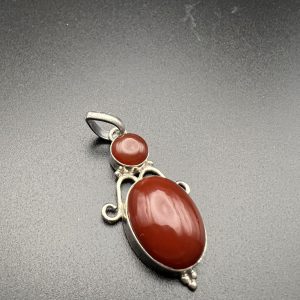 Vintage sterling silver Amber pendant