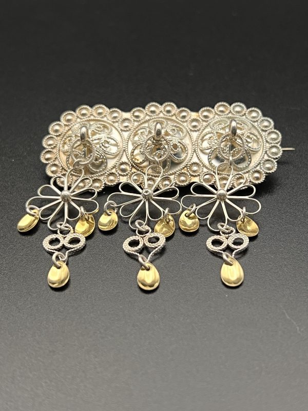 Triple Sylvsmidja Solje Brooch