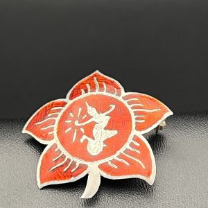 Enamel on silver brooch