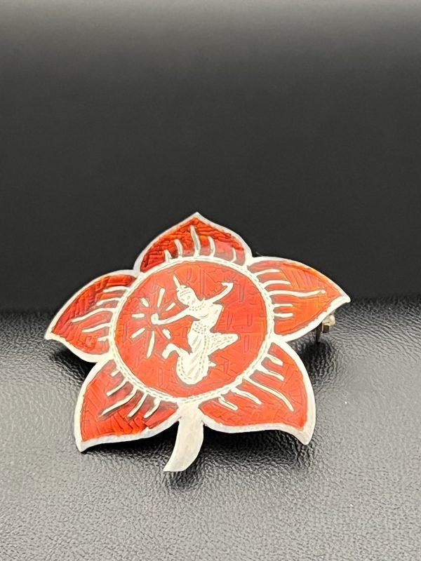 Enamel on silver brooch