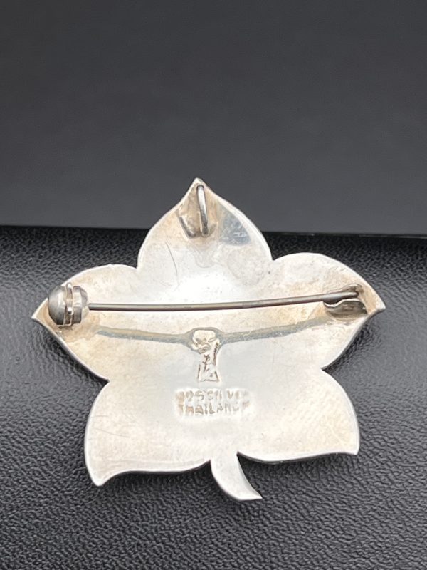 Enamel on silver brooch - Image 2