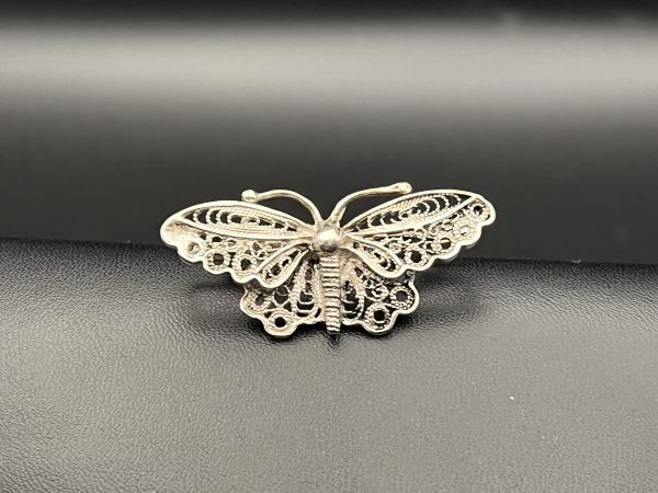 Beautiful sterling silver butterfly brooch