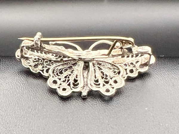 Beautiful sterling silver butterfly brooch - Image 4