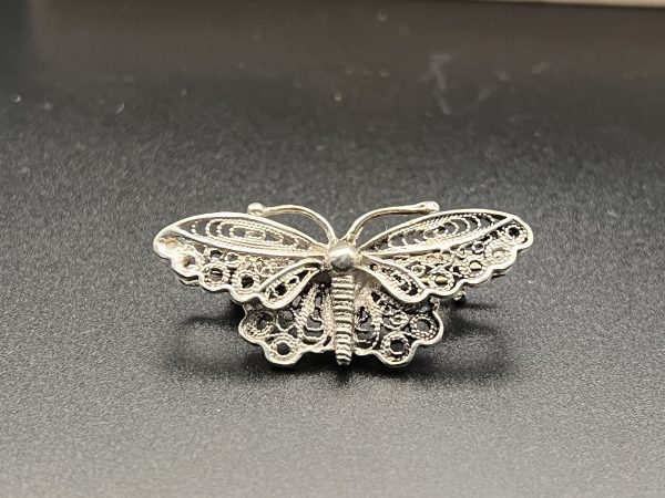 Beautiful sterling silver butterfly brooch - Image 5