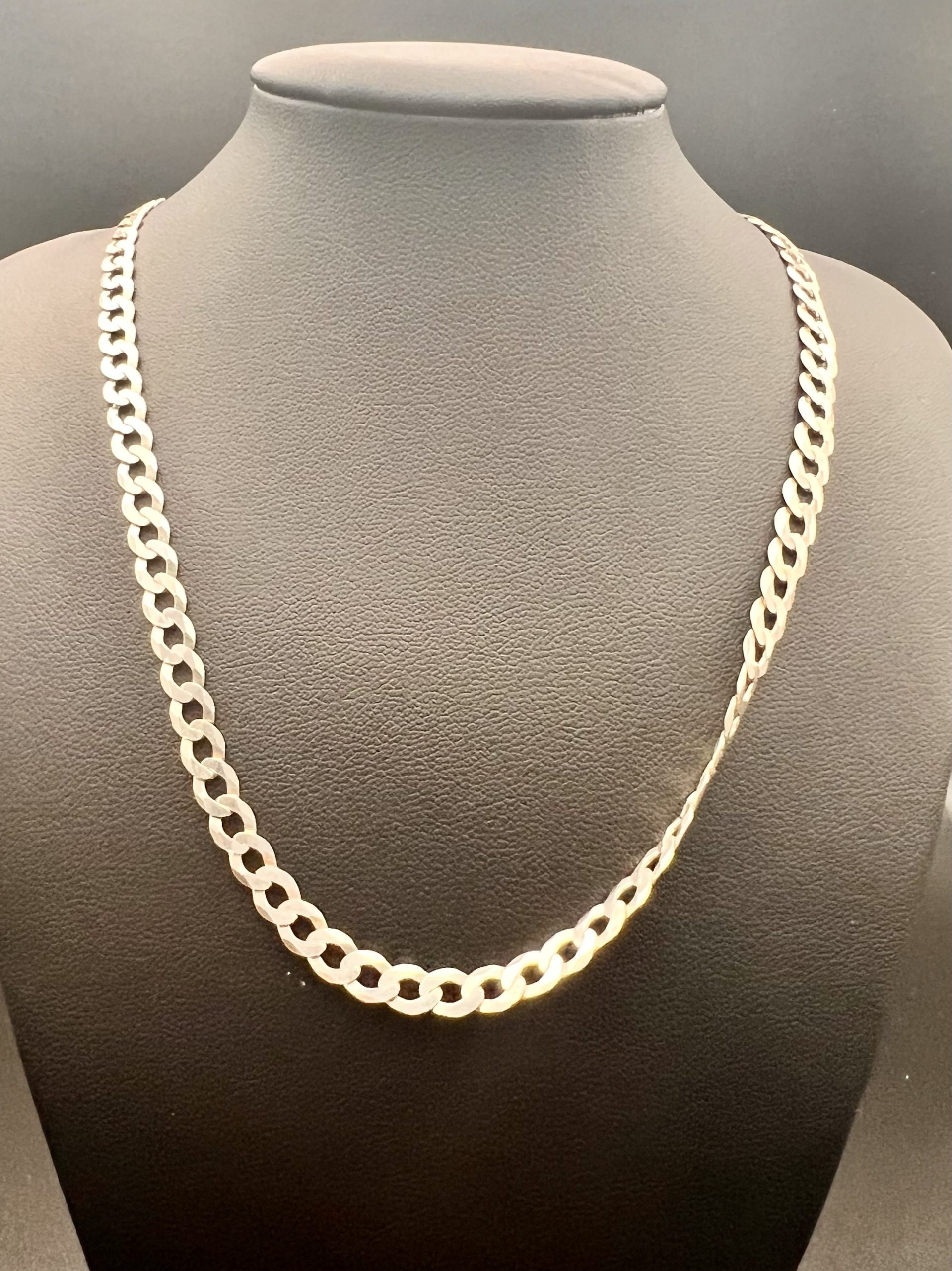 Solid 925 Sterling Silver 18" Curb Link Chain Necklace – 9.72g Heavyweight Polished Unisex Design - Image 3