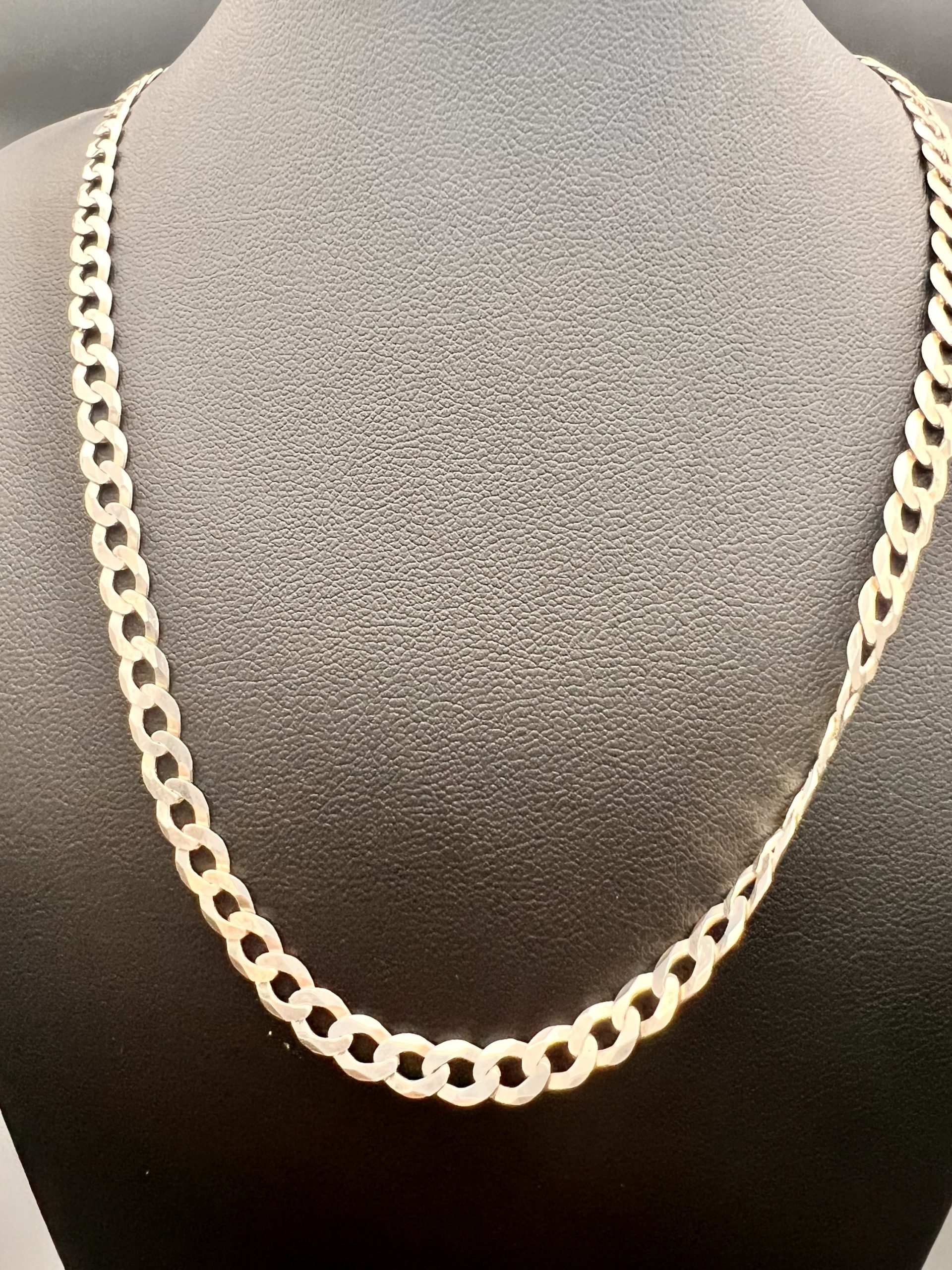 Solid 925 Sterling Silver 18" Curb Link Chain Necklace – 9.72g Heavyweight Polished Unisex Design - Image 2