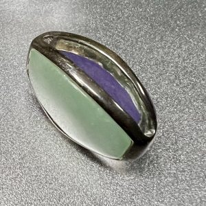 Two gemstone pendant in sterling silver