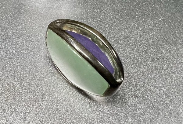 Two gemstone pendant in sterling silver