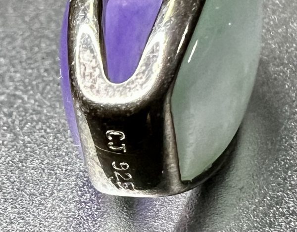 Two gemstone pendant in sterling silver - Image 5