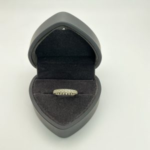 9ct White Gold Full Eternity Ring with Spinel Stones – Size P, 2.7g