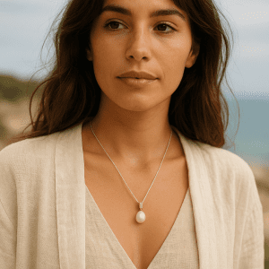 18" 925 Sterling Silver Fine Chain with Pearl Pendant – 2.85g – Classic Timeless Elegance